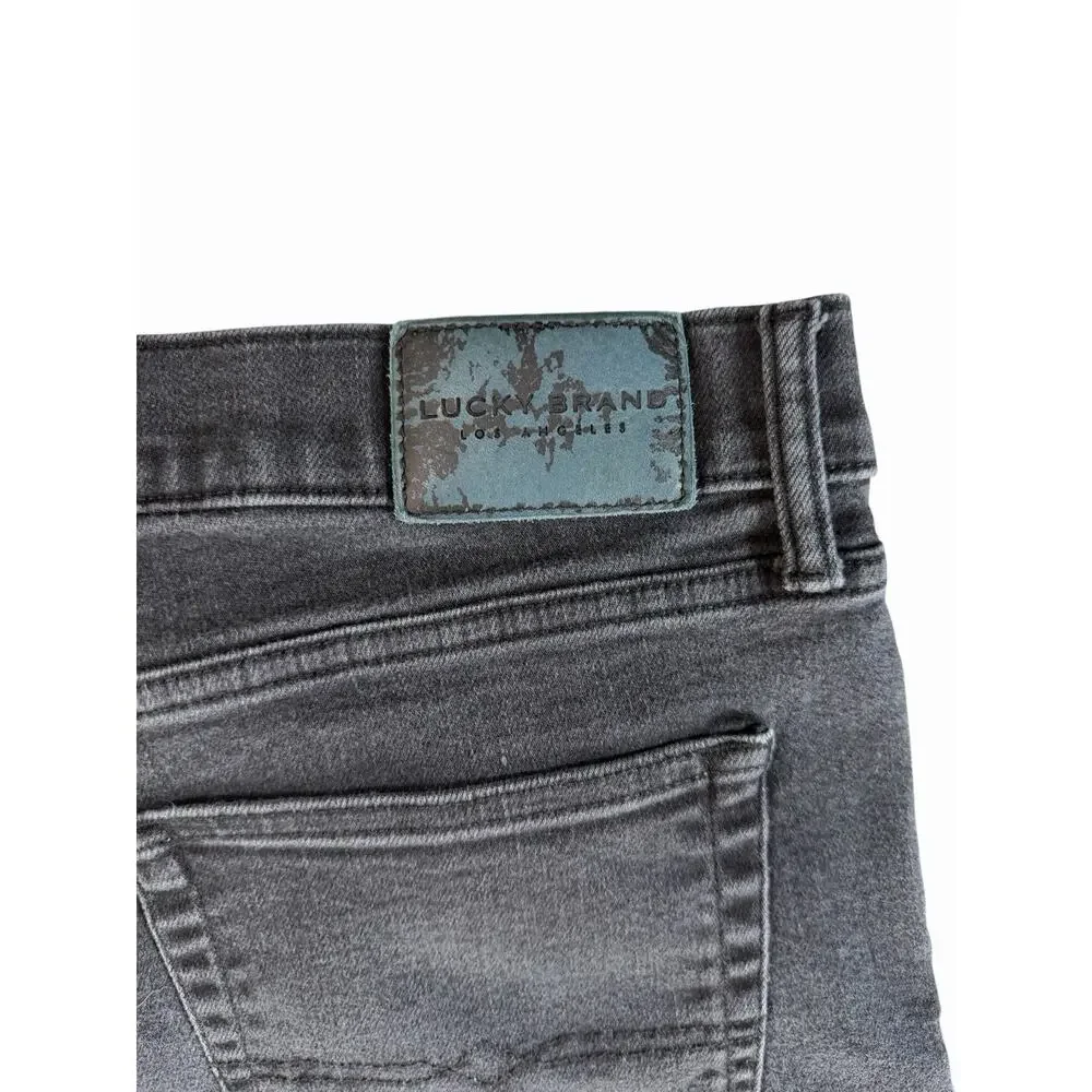 Lucky Brand 110 Slim Jeans Mens 38x30 Charcoal Gray Stretch Denim 5-Pocket